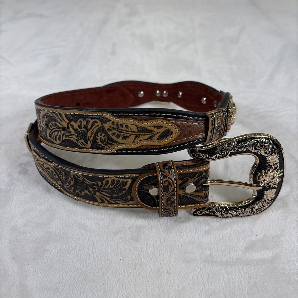 West Star Texas Belt - Cinto de Conchos - Genuine Leather - Size Medium Charity